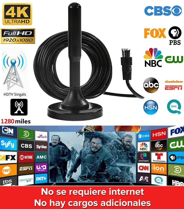TV Digital Ultra HD + Canales Gratis Fácil instalacion + REGALO