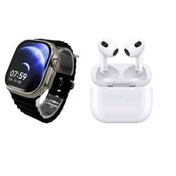 SmartWatch 9 ULTRA U18 unisex + AirPods Pro 2ª Gen + 8 correas repuesto + protector